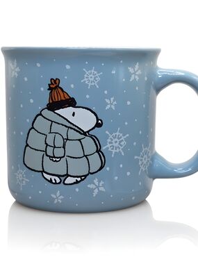 ❄️ Peanuts Winter Is Here Snoopy, Woodstock, Charlie Brown Mug ❄️